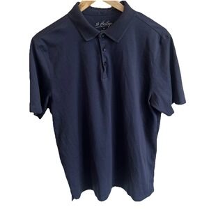 34 Heritage Navy Blue Golf Polo Shirt Men's Medium Soft Casual Soft